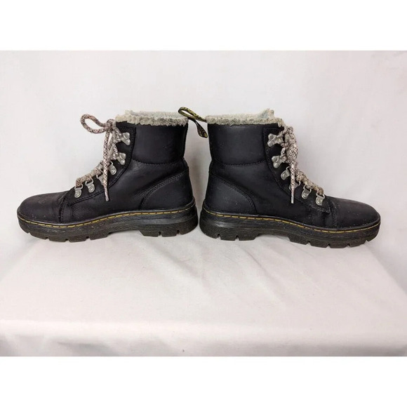 Dr. Martens Combs Wyoming Shearling Lined Lace Up Ankle Boots Docs Combat US 7 L - Picture 10 of 16